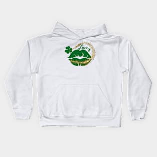 St. Patrick's Day Lucky Kiss Kids Hoodie